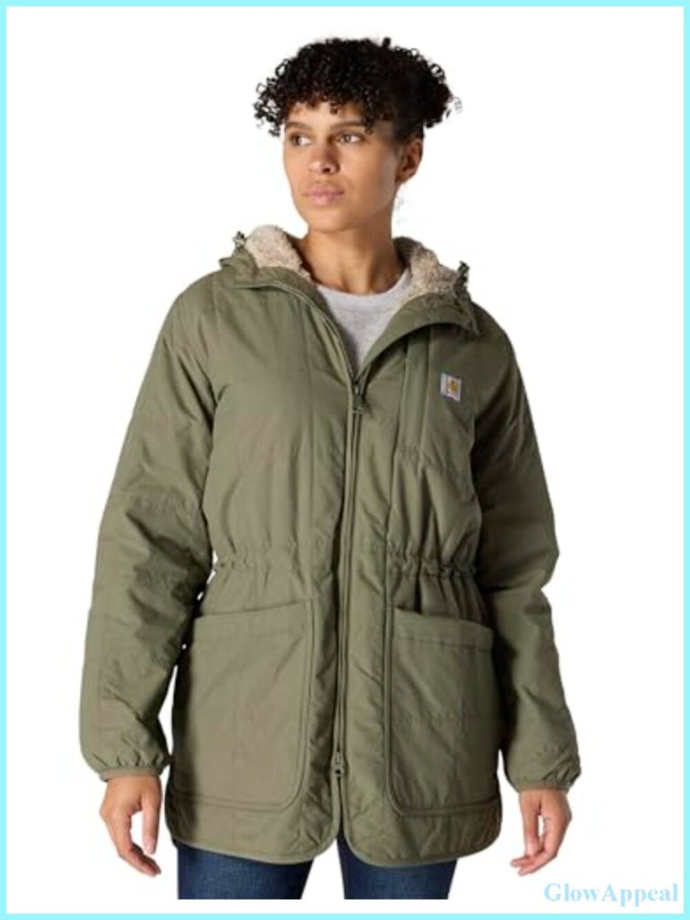 Carhartt Rain Defender Lightweight Insulated Hooded Coat Loose Fit